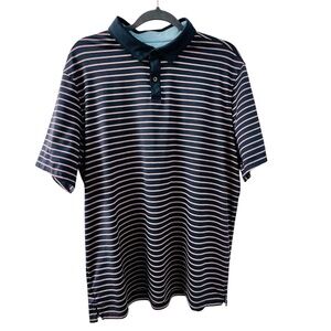 Rhone Golf Sport Polo Navy Micro Stripe XL